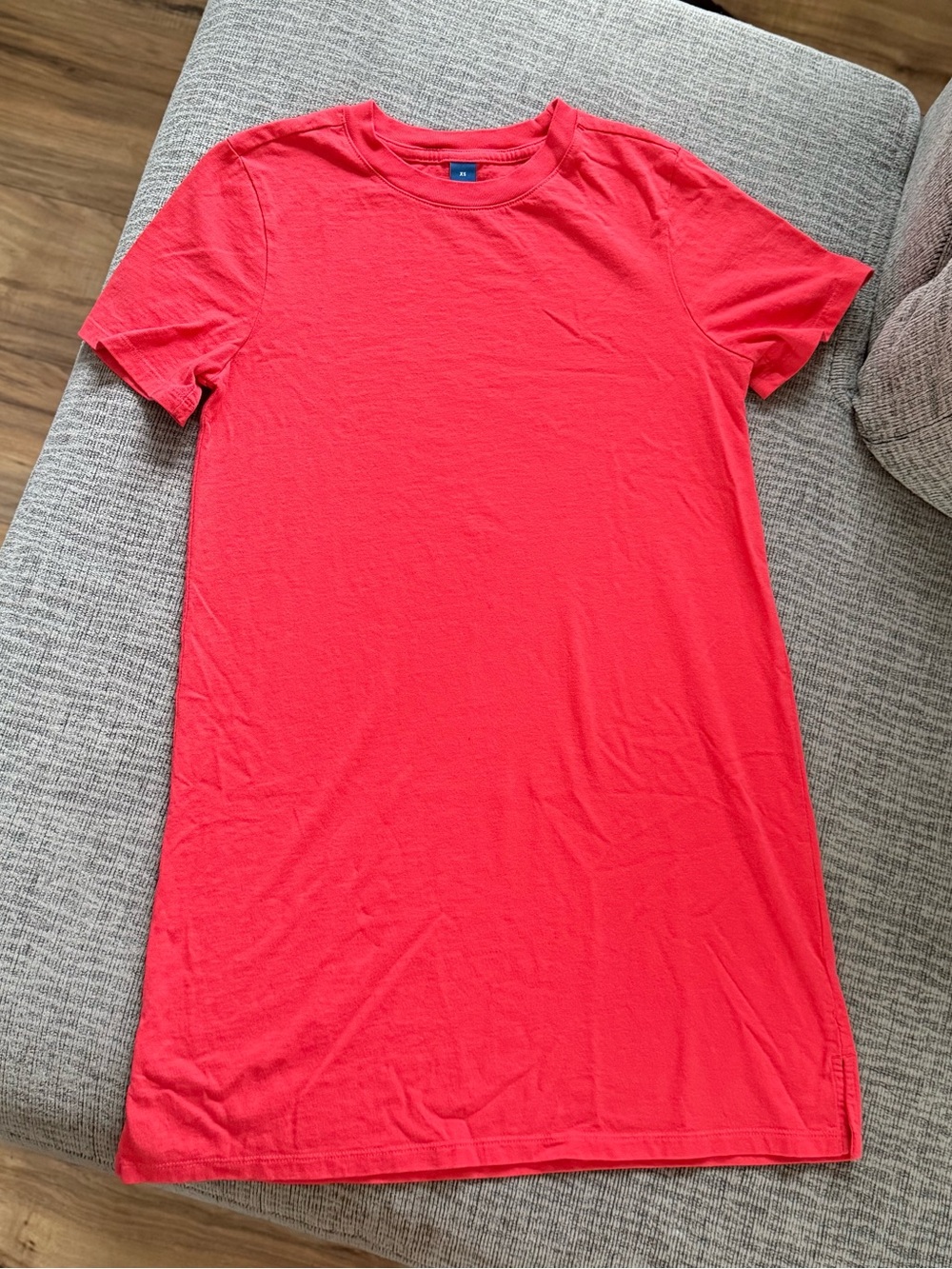 Old Navy Coral Pink Crew Neck Mini T-Shirt Dress Size XS